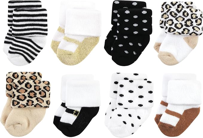 Hudson Baby Baby 8-pack Cotton Rich Newborn and Terry Socks by HudsonBaby