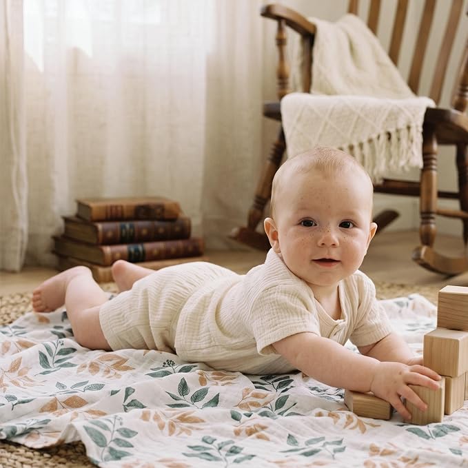 Muslin Receiving Blankets 5 Pack, Soft Swaddle Wraps - Image 4