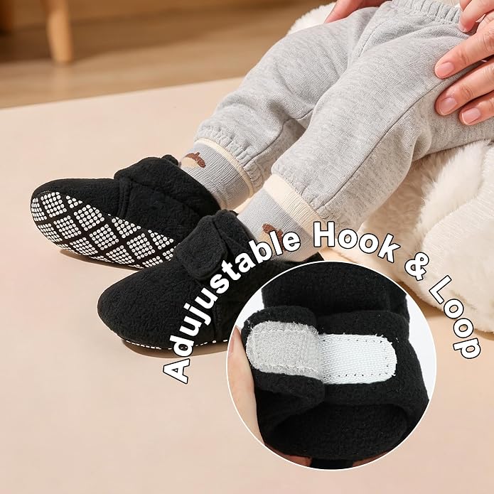 Baby Booties Fleece Unisex Non-Slip Shoes First Walkers 0-18 Months - Image 4