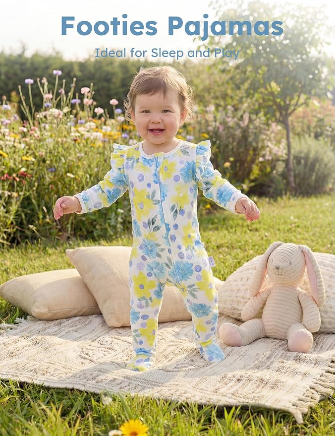 Yoofoss Baby Sleepers Baby Girl Clothes 100% Organic Cotton Pajamas - Image 6