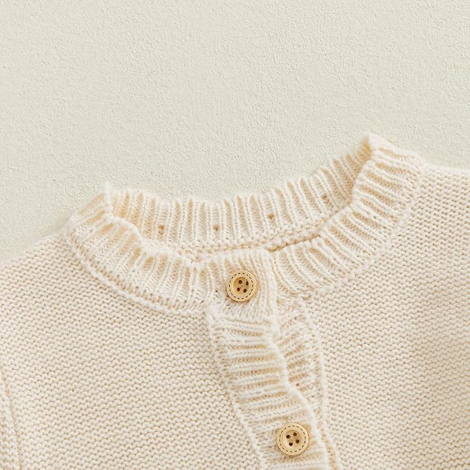 Baby Girl Cardigan Long Sleeve Button Up Sweater Toddler Girl Fall Outfits - Image 4