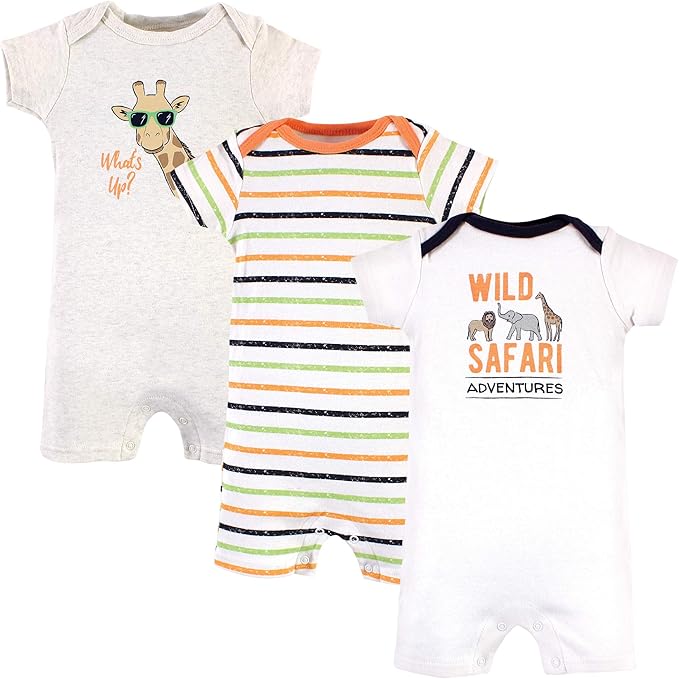 Hudson Baby Unisex Cotton Rompers by HudsonBaby