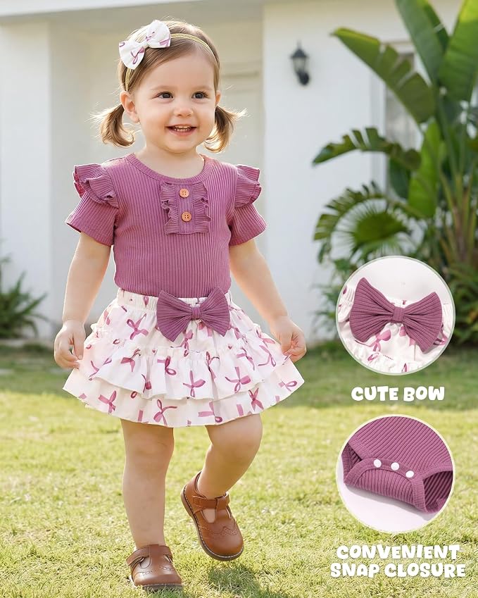 HONGTEYA Baby Girl Clothes Set Newborn Infant Summer Outfits - Image 2