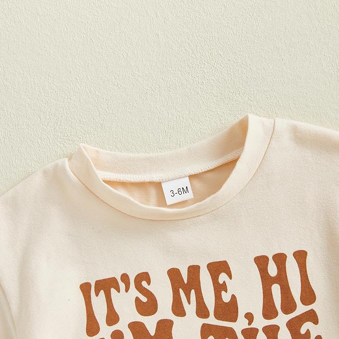 Newborn Baby Boy Girl Summer Clothes Funny Print Sweatshirt Romper Oversized - Image 4