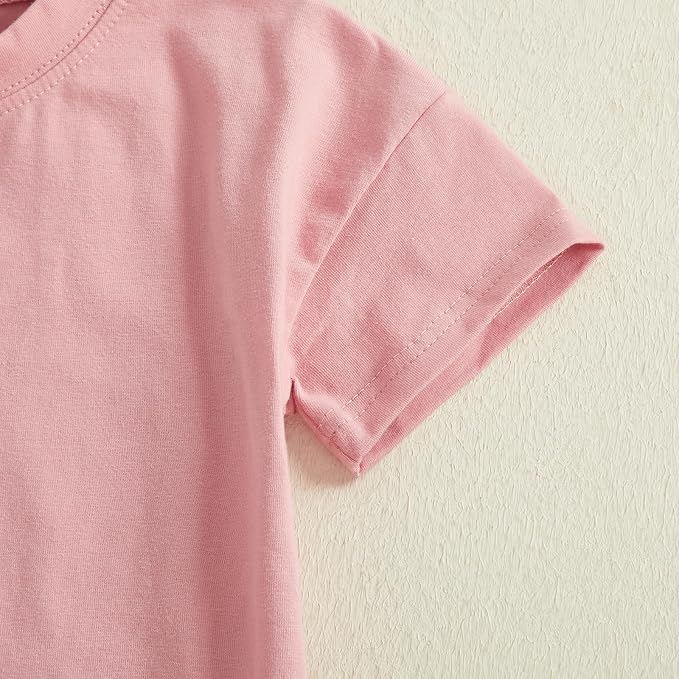 Baby Boy Girl Bubble Romper Infant Plain Oversize T-shirt Bodysuit - Image 5