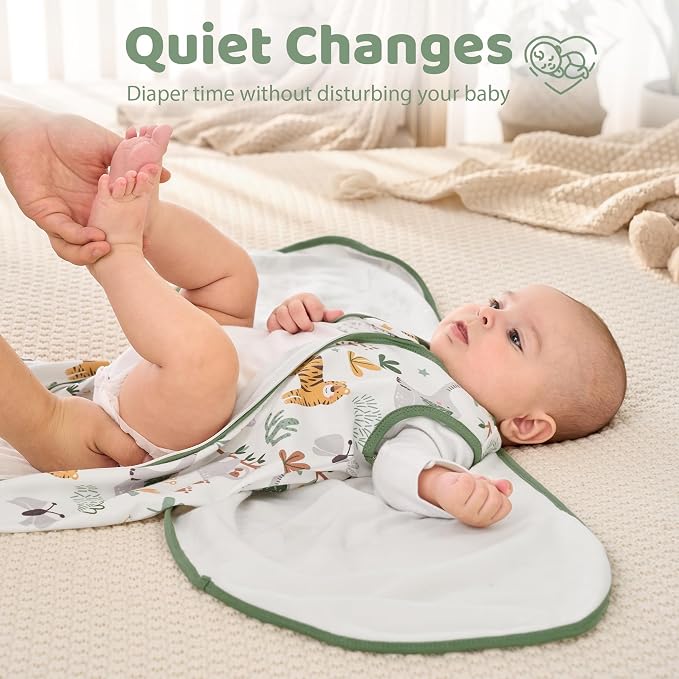 Baby Swaddle Sleep Sack 3-6 Months, Cotton Swaddles - Image 6