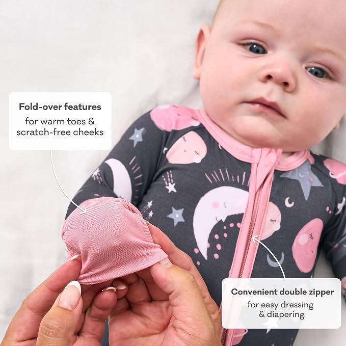 Little Sleepies Pajamas for Baby Boys & Girls, Viscose from Bamboo Baby Pajamas - Image 5