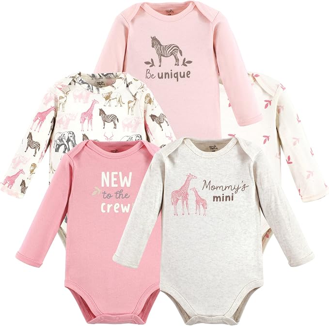 Touched by Nature Unisex Baby Organic Cotton Long-Sleeve Bodysuits by TouchedbyNature