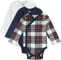 HonestBaby Baby 3-pack Long Sleeve Side-snap Kimono Bodysuits Organic Cotton by HonestBaby