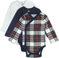 HonestBaby Baby 3-pack Long Sleeve Side-snap Kimono Bodysuits Organic Cotton by HonestBaby