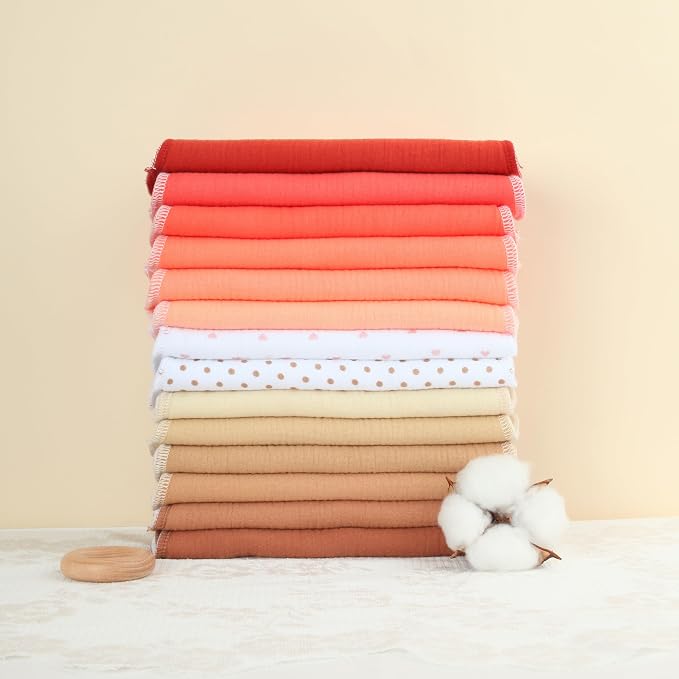 Muslin Burp Cloths 19" x 9", Baby Burping Clothes, Large Extra Soft Absorbent - Image 4