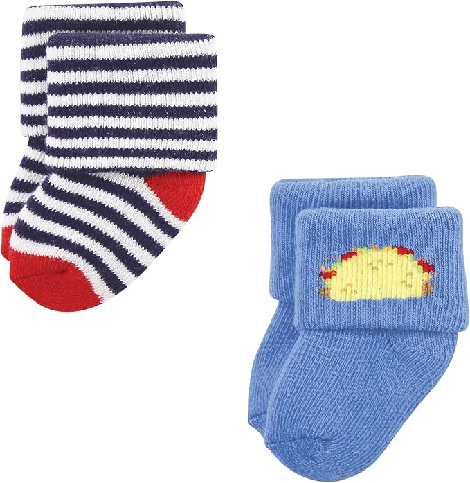 Hudson Baby Baby 8-pack Cotton Rich Newborn and Terry Socks - Image 4