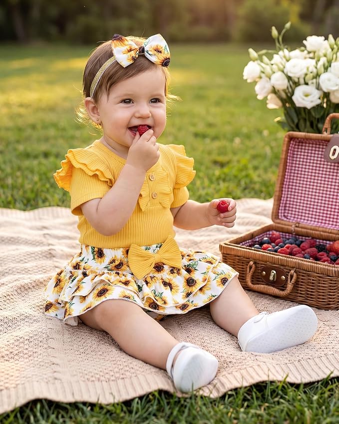 HONGTEYA Baby Girl Clothes Set Newborn Infant Summer Outfits - Image 2