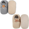 2 Pack Newborn Shoes Soft Sole Baby Sock Booties Drawstring Infant Boys Girls by DUONITITI