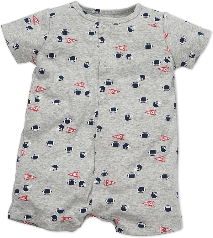 3-Pack 100% Cotton Baby Boy Rompers, 0-24Months Short Sleeve Toddler Romper - Image 6