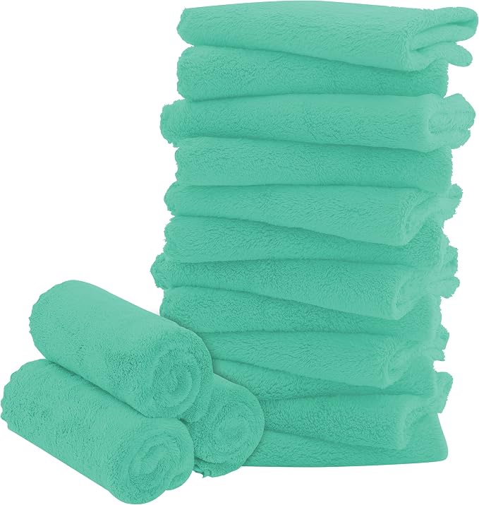 16 Pack Baby Washcloths by BAMBOOQUEEN