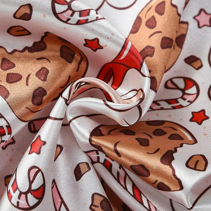 Kids Baby Girl Boy Satin Pajamas Set Button Down Sleep Shirt Top+Long Pants - Image 8
