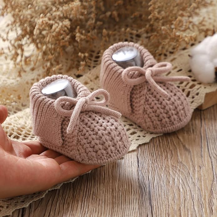 Baby Booties Newborn Boys Girls First Walkers Knit Infant Sock Shoes - Image 7