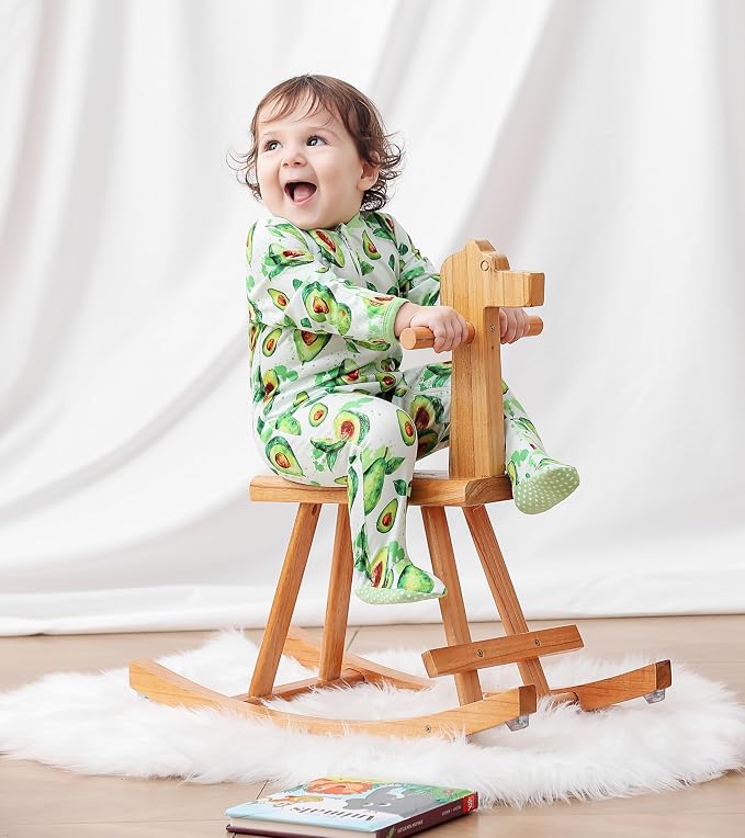 uideazone Baby Girls Footed Pajamas, Zip Sleeper - Image 4