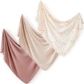 3-Pack Ultra Soft Stretchy Jersey Knit Baby Swaddle Blankets, 33x44 | Snug by BUYNOW