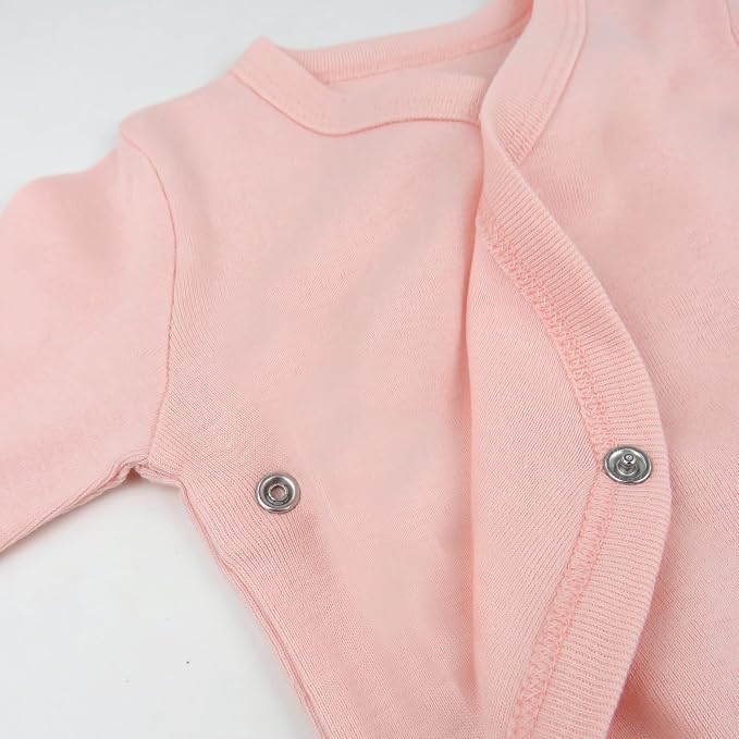 HonestBaby Baby 3-pack Long Sleeve Side-snap Kimono Bodysuits Organic Cotton - Image 4