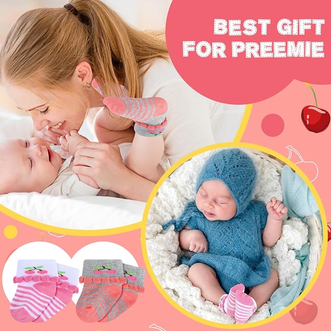 Toulite 12 Pair Preemie Newborn Baby Socks - Image 6