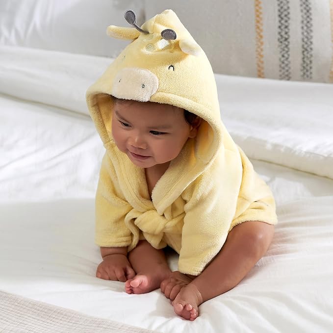 Gerber Baby Boys & Girls Plushy Soft Hooded Animal Character Bathrobe - Image 4