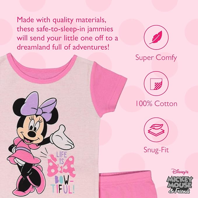 Disney Unisex Kids' 6-piece Snug-fit Cotton Matching Comfortable Pajama Set - Image 2