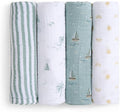 aden + anais Boutique Organic Swaddle Blanket 4-Pack – 100% Organic Cotton by adenanais