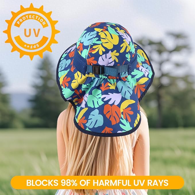 Baby Sun Hat with Neck Flap UPF 50+ - Image 3