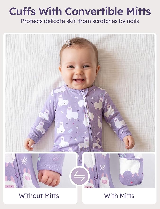 Unnivoll Baby Sleepers 100% Cotton Baby Pajamas Baby Boys Girls Clothes | - Image 5
