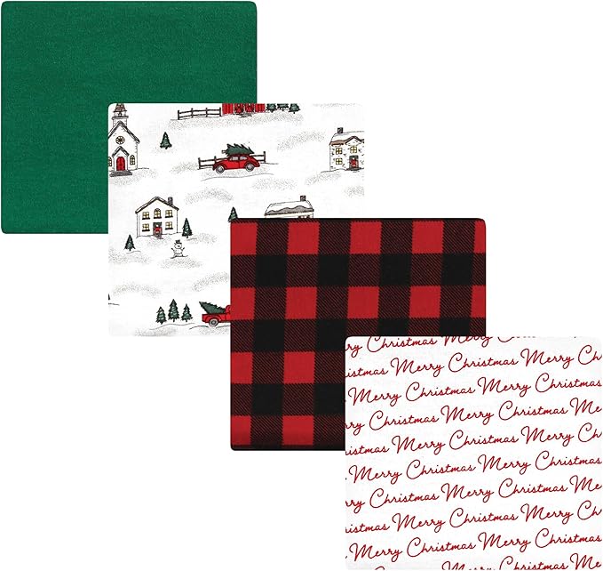 Luvable Friends Little Treasure Flannel Receiving Blankets 4pk by Luvable+Friends