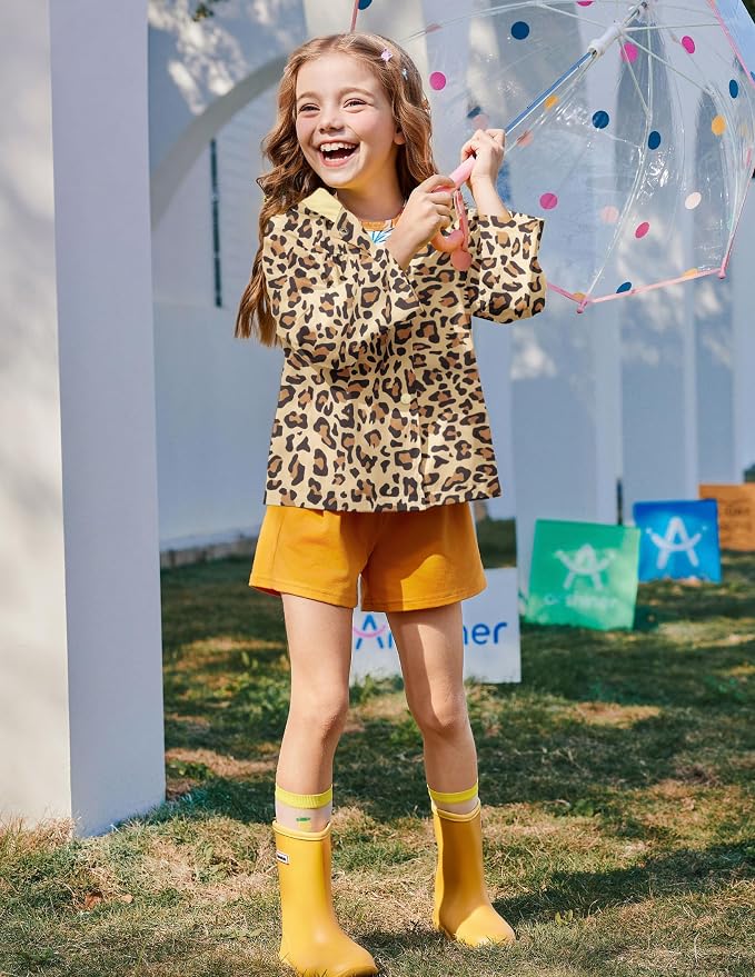 Arshiner Toddler Girls Waterproof Hooded Coat Jacket Outwear Raincoat - Image 4