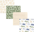 Hudson Baby Cotton Flannel Receiving Blankets 4-Pack, Wild Leaf Safari by HudsonBaby