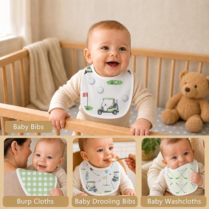 Baby Bibs for Baby Boys Girls 6-Pack - Image 2