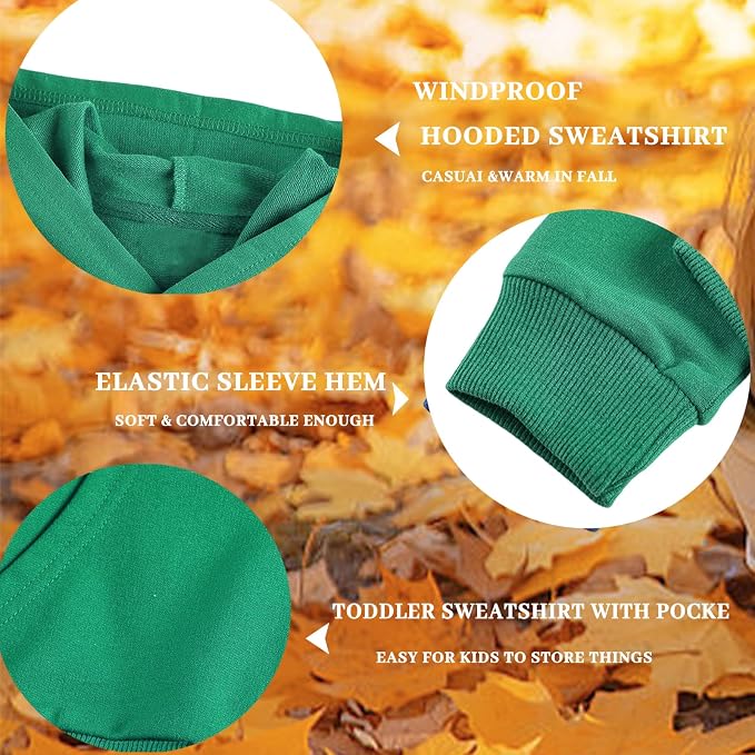 Toddler Boys Girls Sweatshirt Cotton Solid Fall Pullover Hoodie | Long Sleeve - Image 6