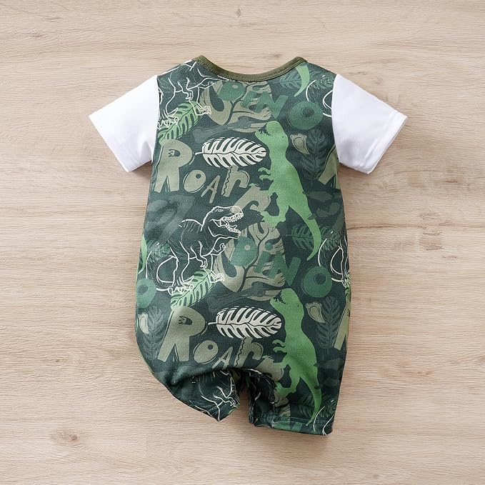 2-Pack Baby Boys Girls Romper Newborn Cartoon Print Short Sleeve Onesie Summer - Image 6