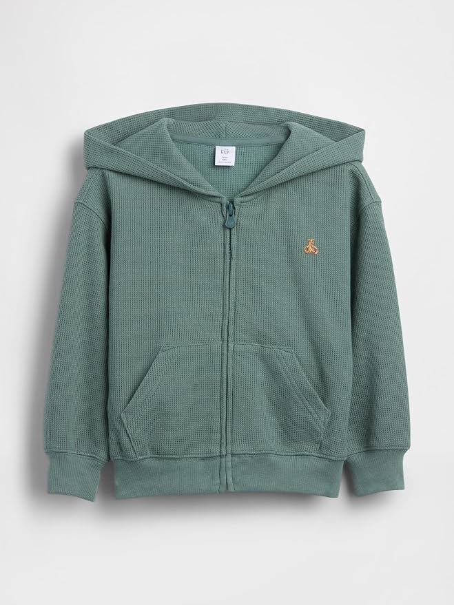 GAP Baby Boys' Icon Waffle Full Zip Hoodie - Image 3