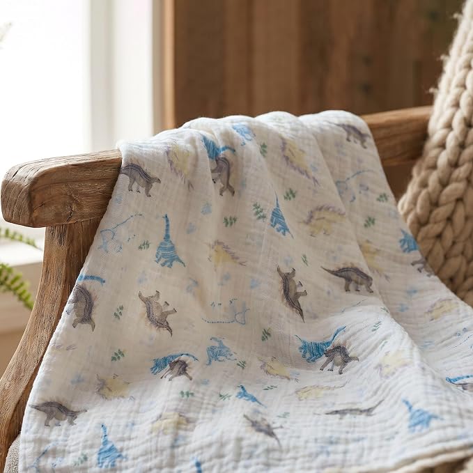 Muslin Receiving Blankets 5 Pack, Soft Swaddle Wraps - Image 4
