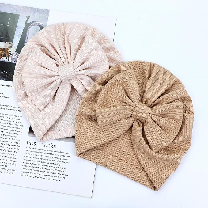Cinaci 4 Pieces Baby Girls Turban Hats - Image 7