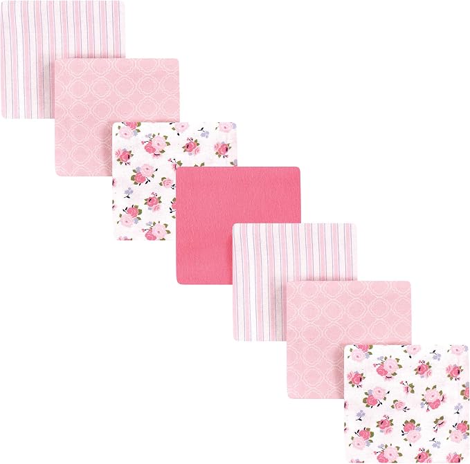 Luvable Friends Unisex Baby Cotton Flannel Receiving Blankets, Garden 7-Pack - Image 2