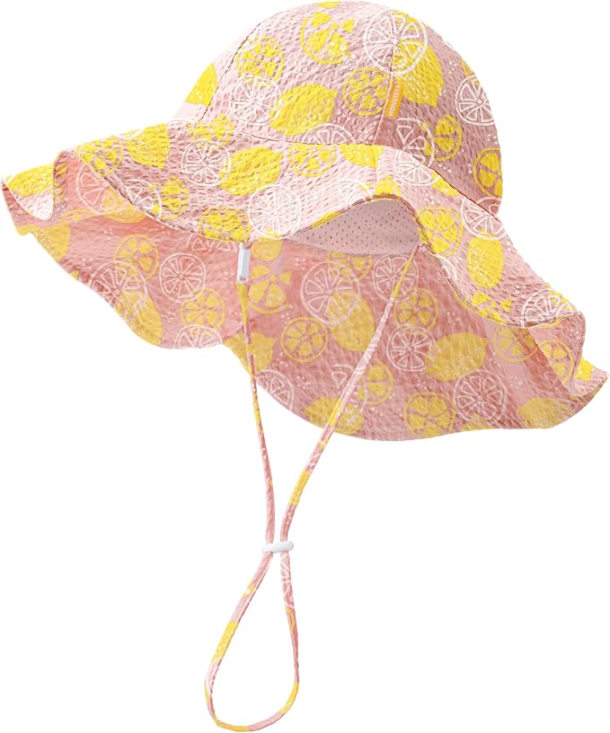 HONGTEYA Baby Sun Hat Wide Brim Adjustable Toddler Beach Bucket Hat | Soft by HONGTEYA