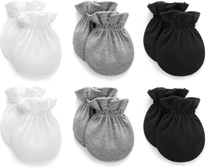 Pro Goleem Newborn Baby Mittens 100% Cotton No Scratch Soft Breathable Gloves by ProGoleem
