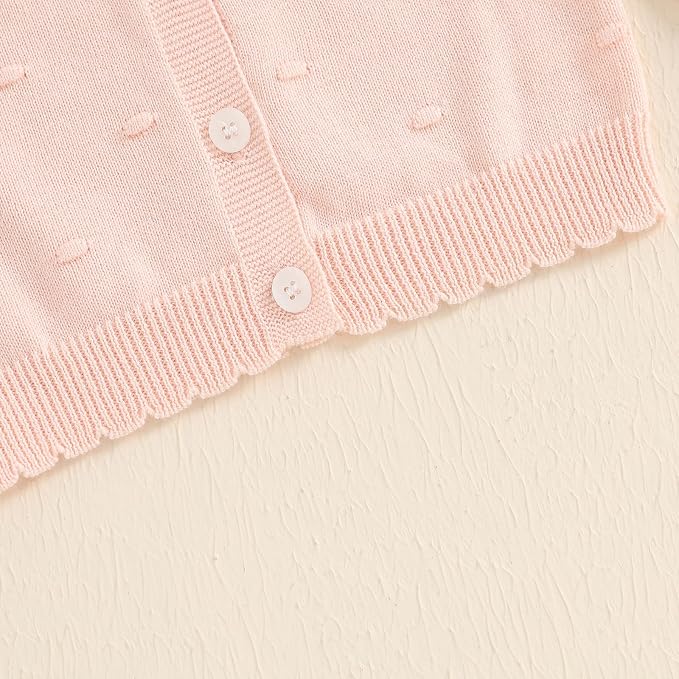 Baby Girl Cardigan Long Sleeve Button Up Sweater Toddler Girl Fall Outfits - Image 7