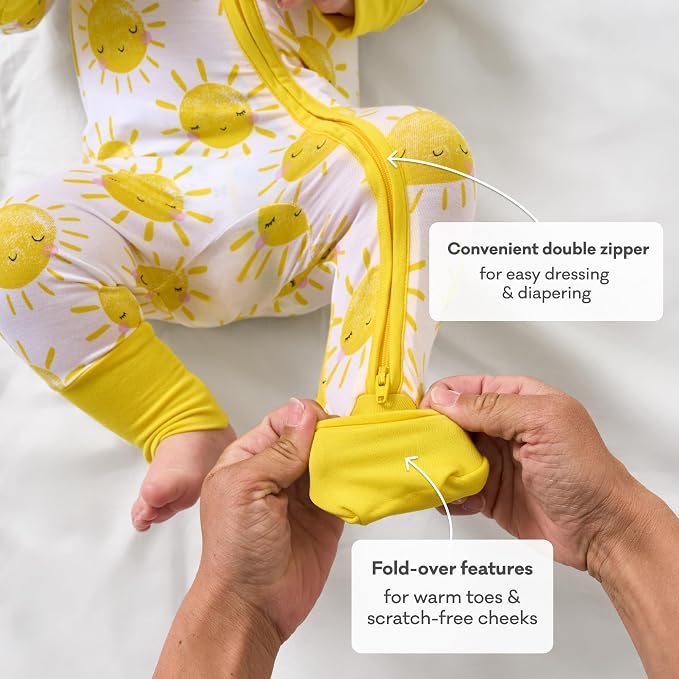 Little Sleepies Pajamas for Baby Boys & Girls, Viscose from Bamboo Baby Pajamas - Image 5