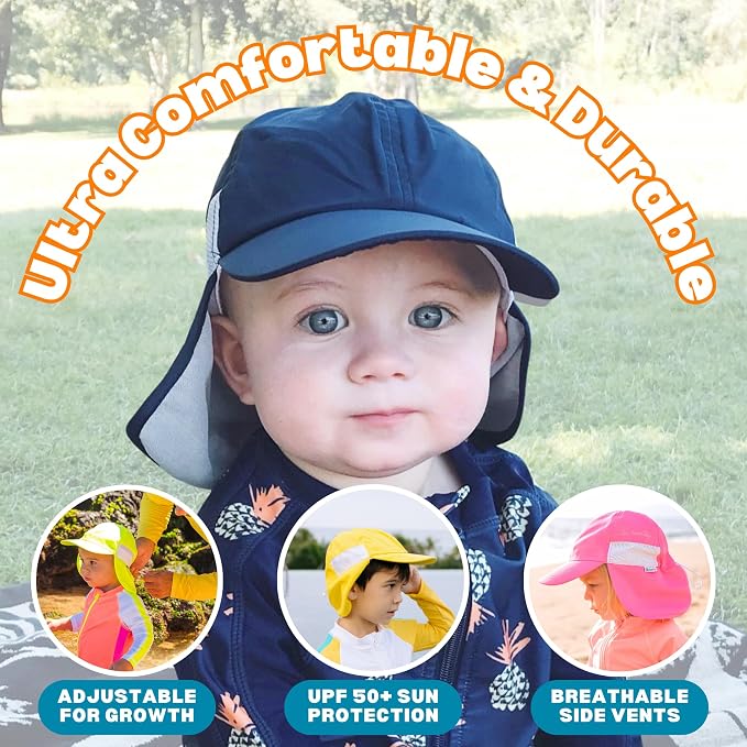 SwimZip Sun Hat with Neck Flap | UPF 50+ Protection - Image 5
