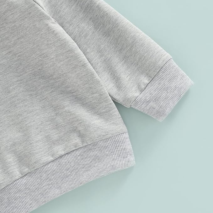 Thorn Tree Infant Baby Boys Pants Set Hooded Solid Sweatshirt Top Pocket - Image 4