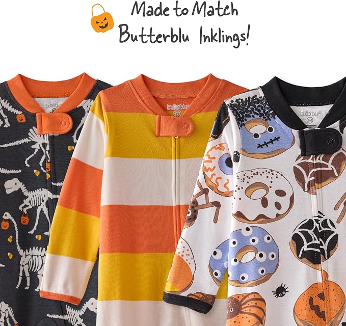 Butterblu Scout Sleep & Play 100% Organic Cotton Footed Zip Front PJs | GOTS - Image 8