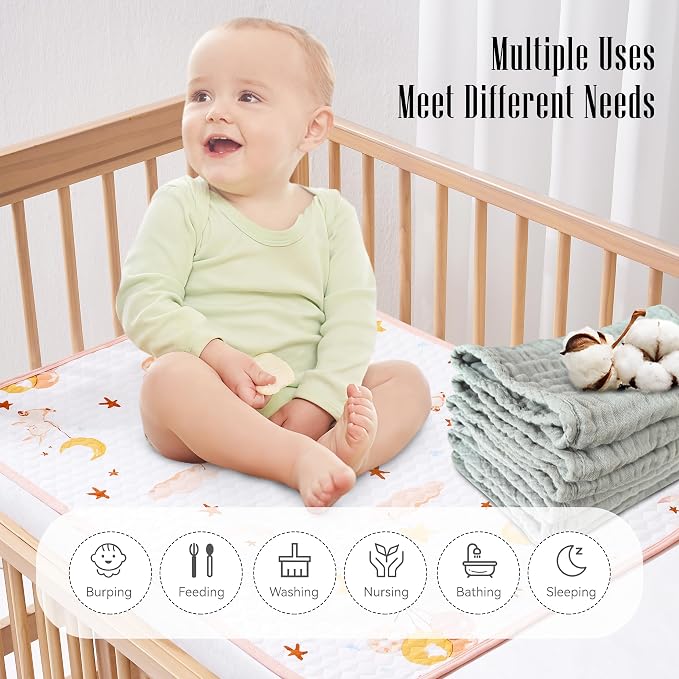 12 Pack Muslin Burp Cloths - Image 4