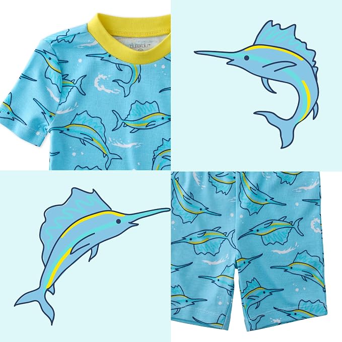 Butterblu Shade Snug-fit 2-Piece Short Sleeve PJs 100% Organic Cotton - Image 4